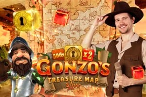 Gonzo's Treasure Map logo – Live Dealer by Evolution at My Empire